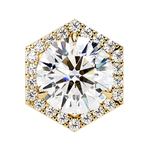 Unique Round Cut IGI 1Ct each and Round Lab Grown Diamond 14K Gold IGI Certified <b>Earring</b> <b>Tops</b> for Gift Party & Anniversary - Product Image 2