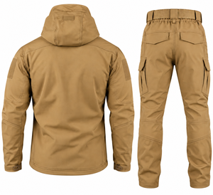 Ensemble veste softshell et pantalon cargo pour homme, idéal pour la randonnée, le trekking, imperméable, coupe-vent, vêtements de travail utilitaires, veste avec poche zippée - Product Image 2