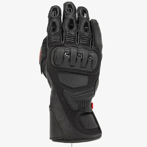 Gants de moto QASWA SPORTS Alpha Racing en cuir pleine fleur durables pour l'hiver, coupe-vent, respirants, avec fermeture auto-agrippante et compatibles écran tactile - Product Image 4