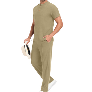 Conjuntos Deportivos de Verano para Hombre de Alta Calidad, Ropa para Correr Transpirable, Informal y Ligera, 100% Algodón, Diseño con Pedrería - Product Image 4