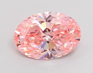 Diamant CVD rose vif fantaisie de forme ovale de luxe, cultivé en laboratoire, 3,49 carats, clarté VVS2, polissage excellent, diamant non monté pour bijoux - Product Image 6
