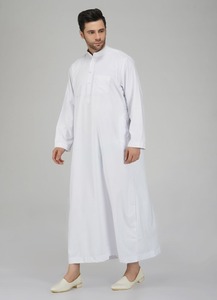 <b>Mens</b> Classic Islamic <b>Thobe</b> Long Sleeve Comfortable Robe For Religious Activities <b>Mens</b> Traditional Juba Full Lenght - Product Image 4