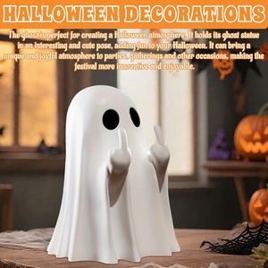 Statua di Fantasma in Resina Carina e Spettrale, Decorazione per Halloween, Ornamento per Casa e Ufficio - Product Image 4