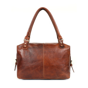 Elegant Brown Leather Purse – <b>Top</b> Handle Design - Product Image 5