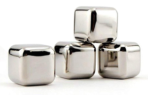 Piedras de Whisky de Acero Inoxidable, Juego de 6 Piezas con Caja de Plástico, Cubitos de Hielo Metálicos Reutilizables para Whisky, Cócteles y Bar - Product Image 3