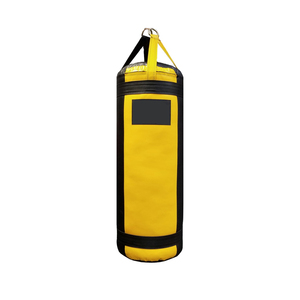 Sac de frappe lourd à suspendre en cuir PU noir et jaune, rempli de sable, pour l'entraînement des adultes - Product Image 2