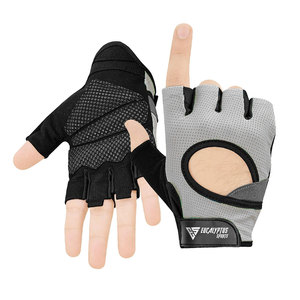 Gants de sport EUCALYPTUS à demi-doigts, en maille respirante, antidérapants, avec sangle de poignet réglable, unisexes, pour la musculation et le fitness - Product Image 1