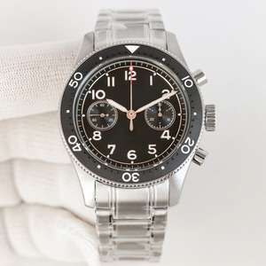 Mature Men's Luxurious Sapphire Crystal <b>Chronograph</b> <b>Automatic</b> Mechanical Watch for Casual Business Banquets - Product Image 2