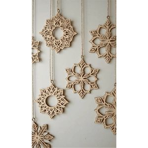 Wholesale Rustic Wooden Heart Christmas <b>Tree</b> <b>Ornament</b> Bulk Cutout Natural Wood Hanging Decoration Holiday Party Supplies Decor - Product Image 6
