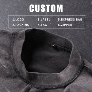 T-shirt court noir à col rond pour homme, manches courtes, imprimé lettres craquelées sur le devant, style streetwear, en jersey - Product Image 6