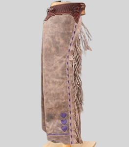 "Premium Western Leather <b>Chaps</b> Cowboy <b>Riding</b> Gear Durable & Comfortable Adjustable Fit Handmade for Horse <b>Riding</b> & Rodeo - Product Image 1