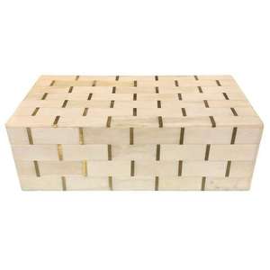 Caja de Madera Natural con Incrustaciones de Hueso, Hecha a Mano, de Alta Calidad, para Joyas y Frutos Secos, de Dos Niveles, Apilable, con Diseño Tallado - Product Image 2