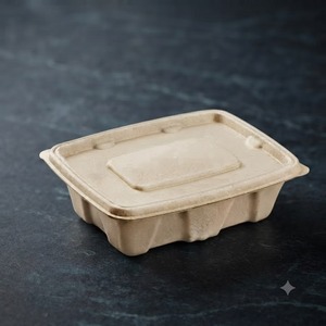 Caja Rectangular de Bagazo Natural a Prueba de Fugas de 750ml para Restaurantes - Product Image 1
