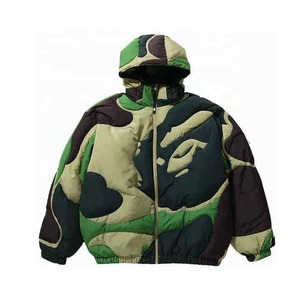 Wholesale New Arrival Coated Canvas Winter <b>Puffer</b> <b>Jacket</b> Stand Collar Front Logo Premium Quality Hooded Breathable Customizable - Product Image 1