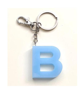 New Resin Blue Heart Sequined A-Z <b>Initial</b> Letter Key <b>Chain</b> Butterfly Tassel Letter Charm Keychain for Bag Key Backbag - Product Image 6