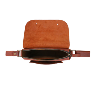 Bolso Bandolera de Cuero Marrón para Mujer, Estilo Vintage, con Solapa, de Alta Calidad, Venta al Por Mayor - Product Image 4