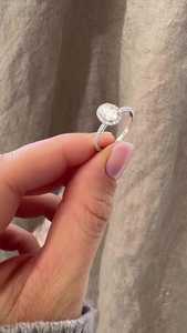 F VS Oval Cut CVD Diamond Engagement <b>Ring</b> Halo 14K 18K Real <b>Gold</b> Pave <b>Set</b> Wedding <b>Ring</b> Factory Price Custom Jewelry Supplier - Product Image 3