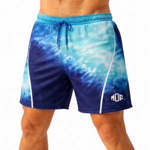 Pantalones Cortos Deportivos para Hombre con Estampado Degradado, de Poliéster, con Cordón Ajustable, para Playa y Entrenamiento, Logotipo Personalizado, Producción al por Mayor MOE - Product Image 1