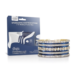 Sparkling Austrian Stone Fashion Jewelry <b>Set</b> 10575609BLU_2.6 for Wedding & Festive Wear - Product Image 2