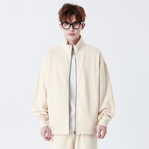Veste universitaire unisexe personnalisée grande taille avec fermeture éclair, logo brodé, style streetwear de créateur, col roulé - Product Image 2