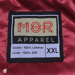 Genuine Real Leather Mens Red Bomber <b>Jackets</b> Embroidered Logo Zipper Front Stand Collar Casual Style with Customized Logo <b>Jacket</b> - Product Image 6