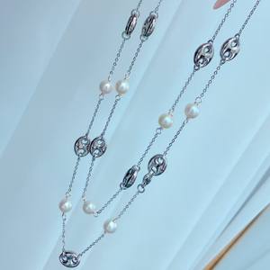 สร้อยคอมุกน้ำจืดคอลเลคชั่นฤดูร้อน แฟชั่นสไตล์เกาหลี เครื่องประดับธรรมชาติจากจูจี - Product Image 3