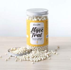 Chocolat composé blanc croustillant en boules, vente directe usine, OEM/ODM, certifié HALAL, pour la décoration de gâteaux - Product Image 3