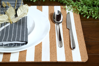 Set de table en liège au design moderne, à grain fin, forme rectangulaire, couleur olive, résistant aux taches, écologique, pour la maison et l'hôtel