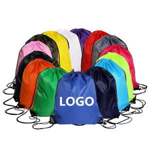 Sac à dos à cordon en polyester avec logo personnalisé, imperméable, pliable, sac de sport, sac de voyage, sac à dos de cyclisme personnalisé - Product Image 2