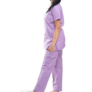 Precio de Fábrica, Conjuntos de Uniformes Médicos Personalizados de Alta Calidad, Unisex, Manga Corta, para Clínica Dental, Hospital Veterinario, Tela de Lana - Product Image 3