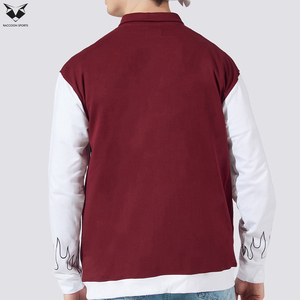 Eco Friendly Custom Varsity <b>Jacket</b> Sustainable Organic Cotton <b>Men</b> Plain Vintage Unisex High Quality Collage Baseball <b>Jacket</b> - Product Image 3