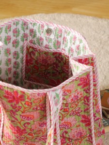 Quilted Cotton Tote Bag for Women | Large Floral Shopping <b>Handbag</b> | Assorted Print Mix Designs | OEM Wholesale - Product Image 2