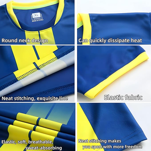 เสื้อฝึกซ้อมแบบแห้งเร็วระบายอากาศได้ดีพร้อมหมายเลขชื่อทีมแบบกำหนดเอง |   ชุดฟุตบอลสำหรับผู้ใหญ่คุณภาพสูงแบบซับลิเมชั่น - Product Image 6