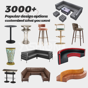 Ensemble de mobilier de bar et de bistrot en gros, canapé en cuir avec dossier et assise, ensemble de table de bar, <span class=keywords><strong>fauteuil</strong></span>, table et chaise de boîte de nuit - Product Image 6