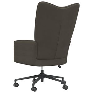 Silla de Oficina de Terciopelo Gris Oscuro, 100% Poliéster, Acero Mediano, 'Chill Chair' - Product Image 5