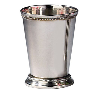 Classic Stainless Steel Tumbler Solid Beaded Rim Base Reusable Party Gift Barware Cocktail Cup Tulip Cups On Sale - Product Image 1