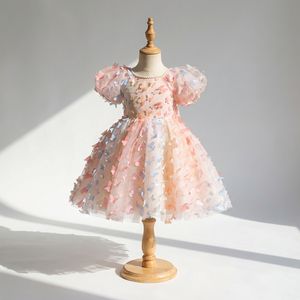 ชุดเดรสปาร์ตี้แขนผีเสื้อเจ้าหญิงแสนสวยสำหรับเด็กผู้หญิงอายุ 3-10 ปี ชุดทางการสไตล์เกาหลี - Product Image 1