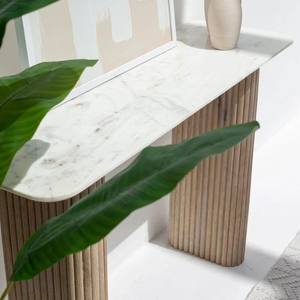 โต๊ะคอนโซลหินอ่อน Vandana Lunaris Altis ดีไซน์หรูหราทันสมัย ตกแต่งด้วยไม้เนื้อแข็ง - Product Image 2