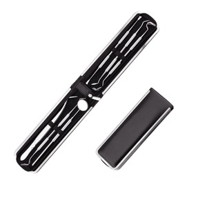 BAFA 6 pièces/boîte – Trousse ergonomique en acier inoxydable pour dentiste – Miroir dentaire, pince, instruments de soins bucco-dentaires – Plusieurs étuis inclus - Product Image 6