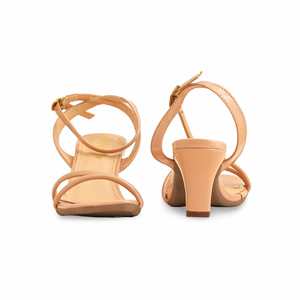 Sandalias formal de tacón beige para damas FR5331 - Product Image 2