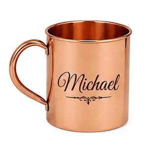 Taza de Cobre Personalizada con el Nombre de Michael y Grabado Personalizado |   Taza para Beber Hecha a Mano de Cobre Puro |   Taza de Regalo Premium - Product Image 1
