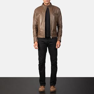 Customized Black <b>Men's</b> Motorbike Sheep Leather <b>Jacket</b> Quilted <b>Canvas</b> <b>jacket</b> <b>for</b> <b>men</b> - Product Image 5
