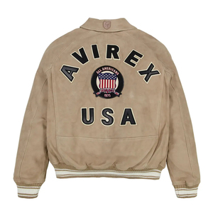 Vestes en cuir Avirex pour femmes, en cuir de qualité supérieure, coupe courte sexy, dernières tendances d'hiver, vestes en cuir Avirex sur mesure pour femmes - Product Image 2