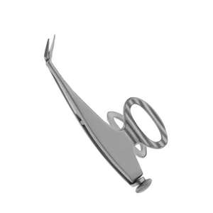 Tijeras Oftálmicas Barraquer Iris, Hoja de 7mm, Corte Fino Manual, Acero Inoxidable, Herramienta Microquirúrgica DI-ESIS129, Certificación CE - Product Image 1