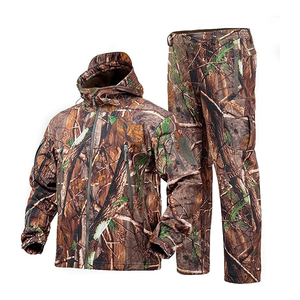Conjunto de Traje de Caza de Camuflaje para Hombre, Chaqueta y Pantalones de Manga Larga para Otoño, Ropa Impermeable para Exteriores - Product Image 1