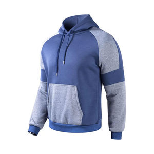 Latest Design Best Quality Men's Hooded Athletic Tracksuit Casual 2 Pieces Color Block Hoodies and Sweatpants <b>Set</b> - Product Image 2