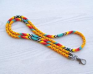 Cordon de cou perlé écologique et tendance pour porte-badge, idéal pour le bureau et les événements, au meilleur prix - Product Image 1