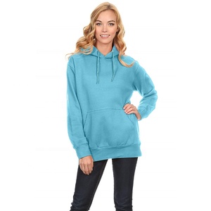 Sweat à capuche oversize personnalisé pour femme, jogging en coton et polyester, polaire, broderie 3D, poche kangourou avant, cordon de serrage, hiver - Product Image 1