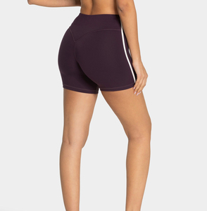Shorts Deportivos Chic de Cintura Alta para Mujer, Ajuste Delgado, Efecto Levanta Glúteos, Sensación de Segunda Piel, Diseño Liso, Prenda Exterior - Product Image 3