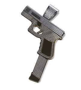 Pendentif pour homme de style hip-hop personnalisé, en moissanite de haute qualité plaqué argent, taille brillant ronde, serti clos, idéal pour les fêtes, cadeau parfait pour lui - Product Image 1